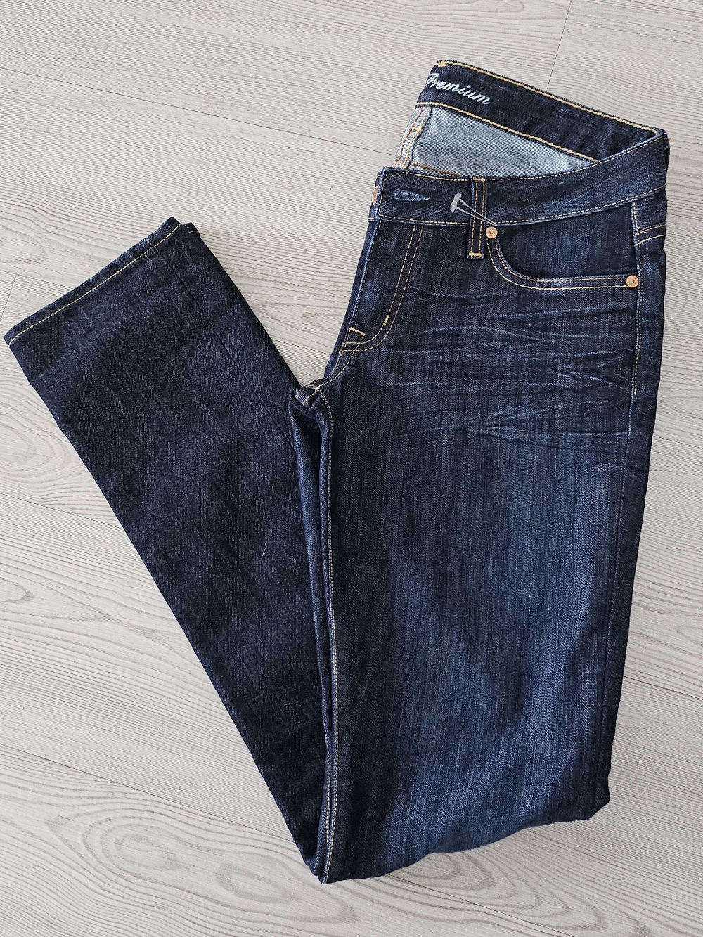 Guess Premium Dark Indigo Jeans with Contrast Stitching